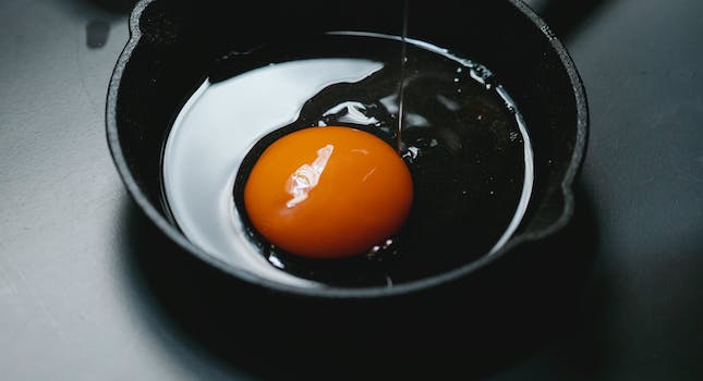 Process of cooking fried eggs on pan