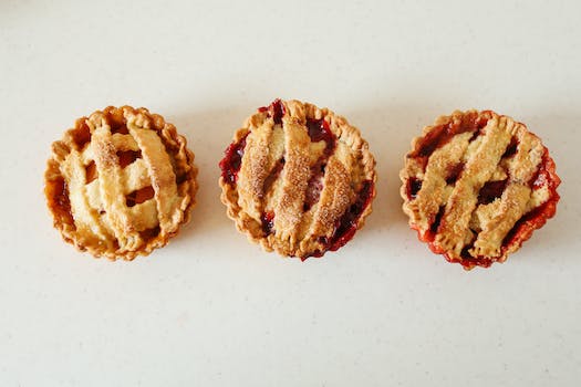 Close-up of Cherry Pies