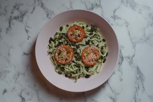 A Vegan Food on a Ceramic Plate