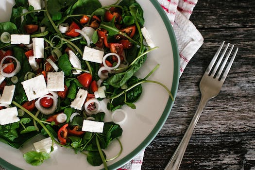 Vegetable Salad on White Ceramic Plate Beside Grey Stainless Steel Fork