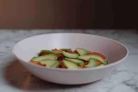 A Vegan Food on a Ceramic Bowl