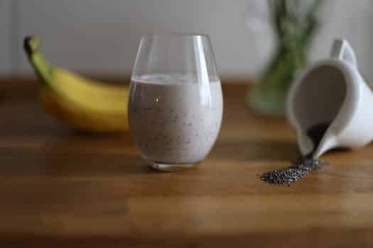 Chia Drink in Drinking Glass