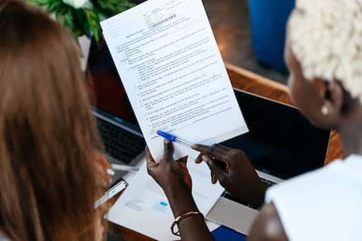 Diverse colleagues checking points of contract