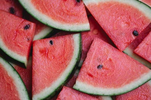 Pieces of fresh juicy watermelon