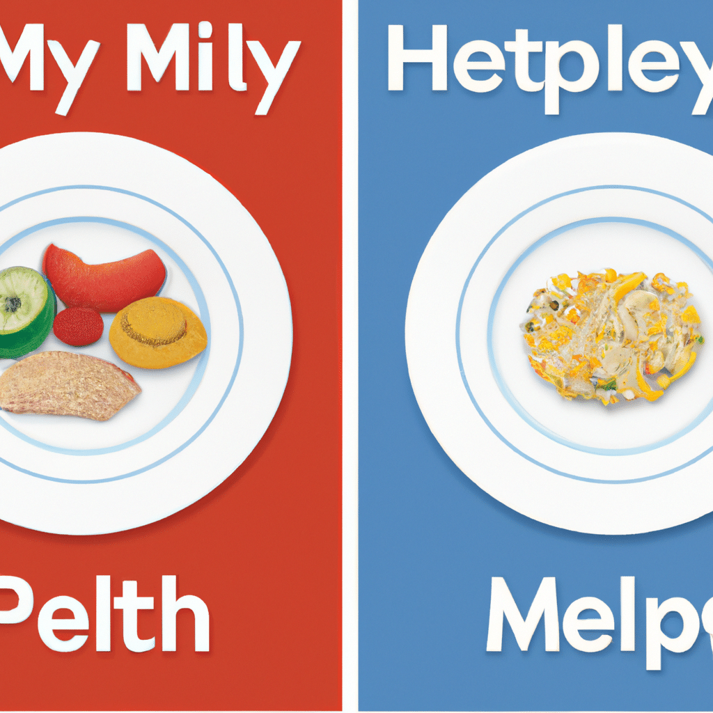 difference between myplate and healthy eating plate